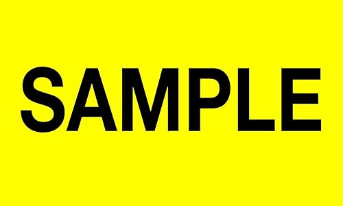 Tape Logic Aviditi Tape Logic - Adhesivo amarillo fluorescente "Sample" de 3 x 5 pulgadas, para envío, manipulación, embalaje y mudanza (1 rollo de