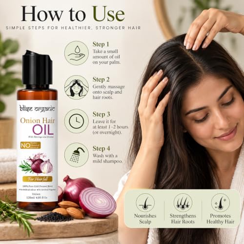 Image of Blise organic Onion hair Oil- Reduces Hair fall and Promotes Hair Growth