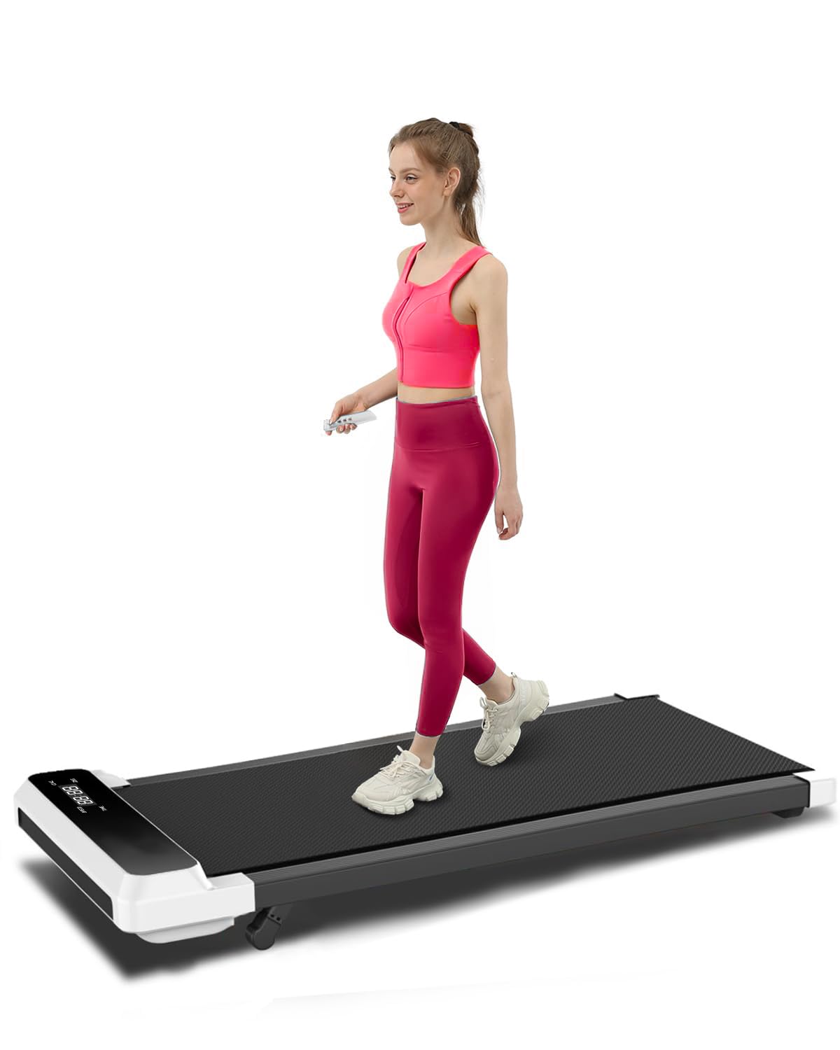 Walking Pad with Incline, Under Desk Treadmill for Home Office, 2 in 1 Walking Pad Treadmill with LED Display, 2.5 HP Quiet Walking Pad