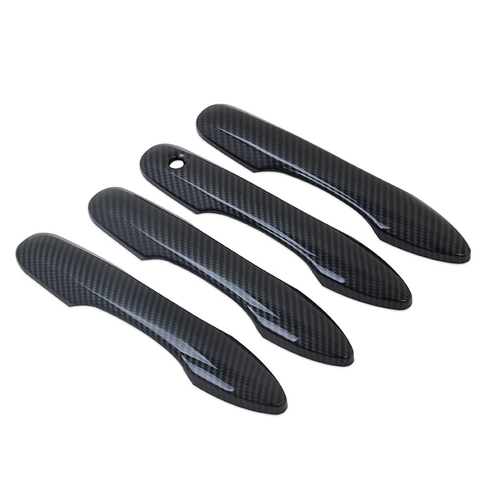 Rinkteea One Color Exterior Car Door Handle For Camry 70 /Corolla/Cross/Prius/Avalon 2017-2022 Carbon Fiber Door Handle Cover Trim Car Accessories(E)