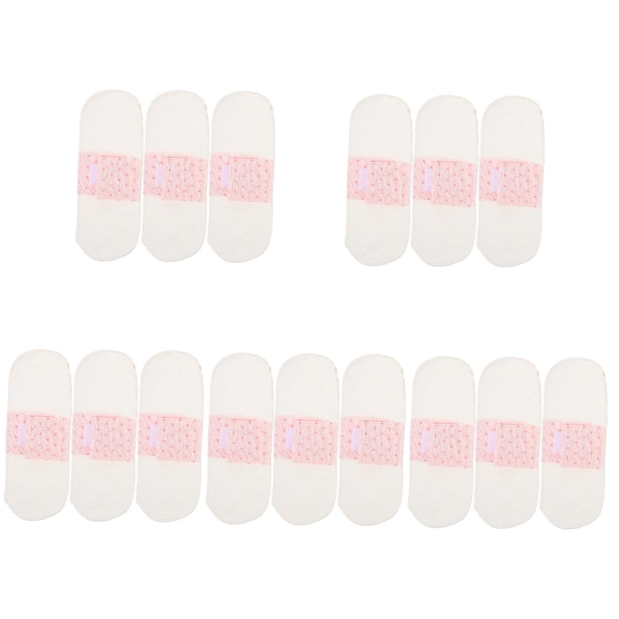 Anneome 15 Pcs Sanitary Napkin Liner Menstrual Pads Panty Washable Sanitary Napkin Washable Feminine Pads Printing Sanitary Napkin Cloth Pads Menstrual Cotton Pads Pure Cotton White