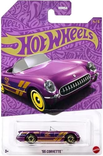 Hot Wheels - '55 Corvette - Aniversário 57 Anos - Roxo e Dourado - JDM23
