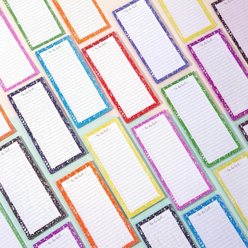Image of Censen 10 Pack 500 Sheets to Do List Notes Daily Checklist Notepad with 50 Sheets Undated Memo Pad Color Block Shopping List Weekly Plan Notepad Organizer Planners(Colorful,Marble) | Note Book 516 Sheets Colorful Memo Pad Office School Supplies Planner Shopping Weekly Plan Task Organizer Tear-off Design
