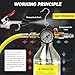 Wenzhon AC Flush Kit, A/C Air Conditioner System Flush Canister Kit, R134A R12 R22 R404 R410A AC System Flush Kit for Air Conditioner Pipe, Condenser, Evaporator