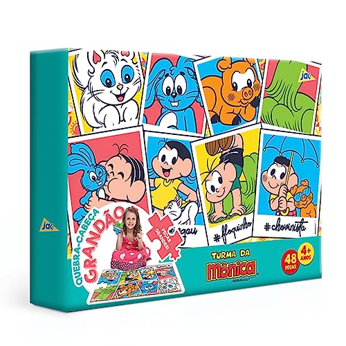 Toyster - Quebra-cabeça Grandão: Turma da Mônica - 48 peças - JAK
