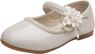 Zapatos de princesa para niños, zapatos elegantes de vestir Mary Jane Princess, bailarinas, antideslizantes, transpirables, para boda, flores, zapatos de fiesta
