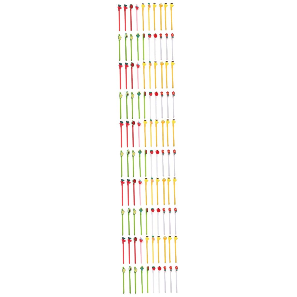 Housoutil 100 Pièces Lot de Stylos Gel Colorés Adorables pour Bureau et Étudiants Compacte Stylos Signature Multifonctions