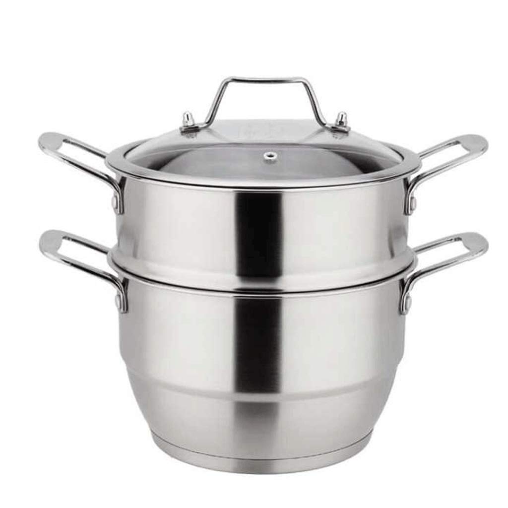 GTHTUHFD Stainless Steel Pot Small Steamer Double-Layer Thickened Cooking Pot