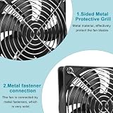 2 sztuki wentylatorów obudowy 120 mm, wentylator USB PC, sterowanie Multi-Speed i metalowy grill, wentylator chłodzący z regulowanym przedłużaczem USB do laptopa