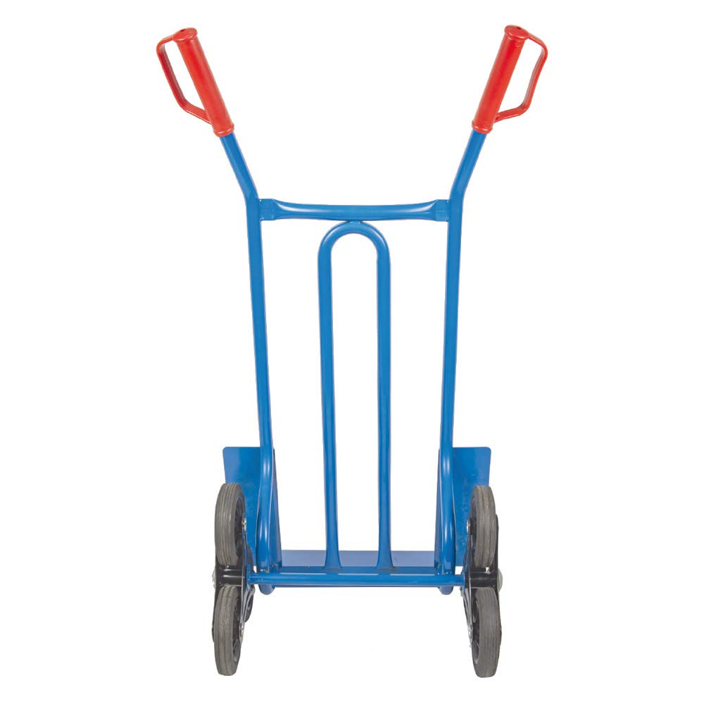 Trestles Profi Sackkarre Treppensteiger S01HS blau 250kg Sackkarren Sackkarre Vollgummireifen Sternräder Transportkarre Treppensackkarre Treppenkarre | Stahl | große Schaufel | Sicherheitsgriffe