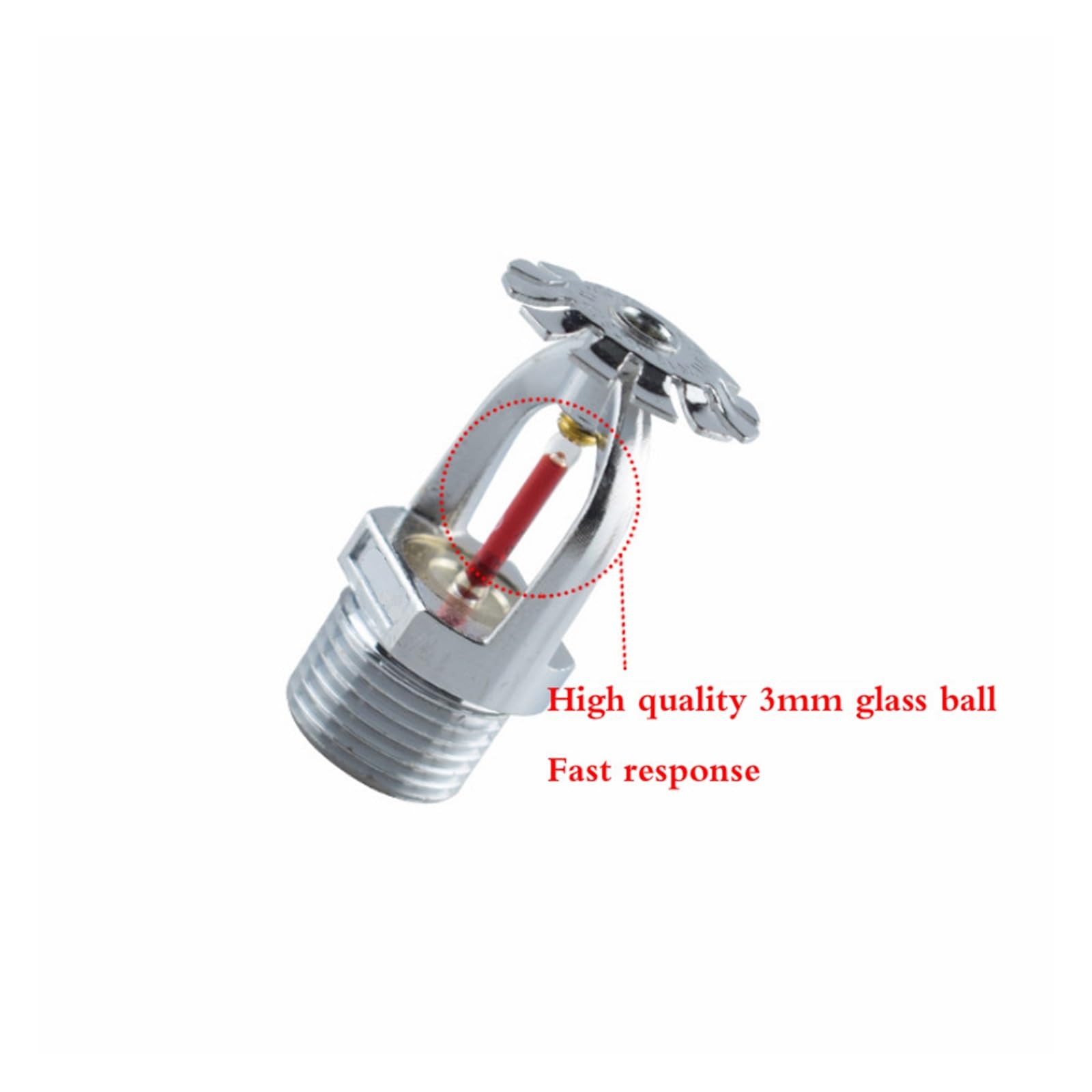 SSIMOO Tête de gicleur d'incendie K-ZSTZ X BS, réponse rapide, 3mm, DN15, buse de pulvérisation d'incendie, 68 degrés kindly (Color : Down spray)