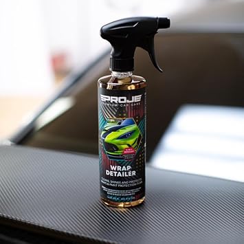 Proje Wrap Detailer - Professional Car Wrap Quick Detailer - Works on Gloss, Satin, Matte Finishes - Cleans, Hydrates, Protects Vinyl, Graphics, Clear Bra, Paint Protection Film - 16 Fl Oz