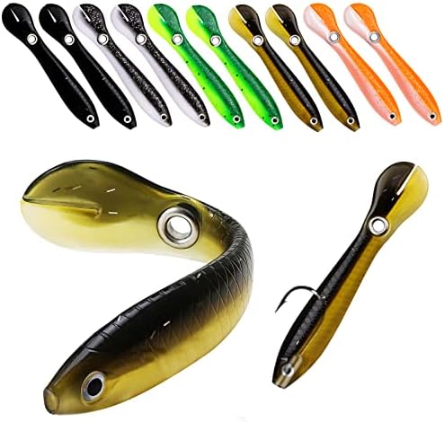 Fishing Lures,Fishing Equipment bass Lures Fishing Stuff Simulation Loach Soft Bait, Slow Sinking Bionic Swimming Lures, Fishing Bait for Saltwater & ...