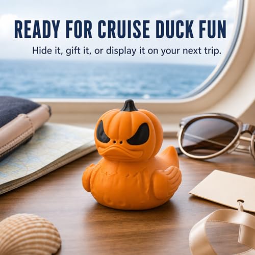 Figurine canard de croisière Halloween citrouille lanterne Jeep Ducking
