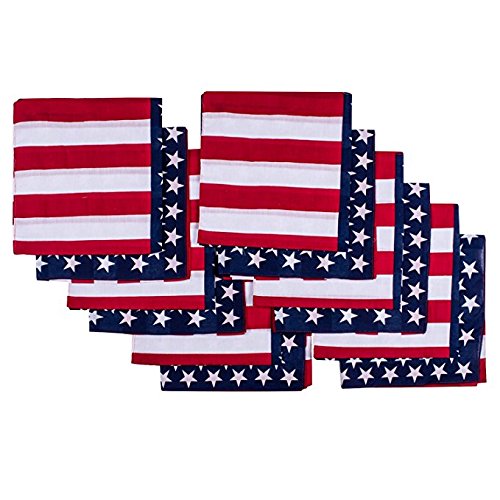 Elephant Brand Bandanas 100% cotton since 1898-12 Pack (American Flag) - Thumbnail 2