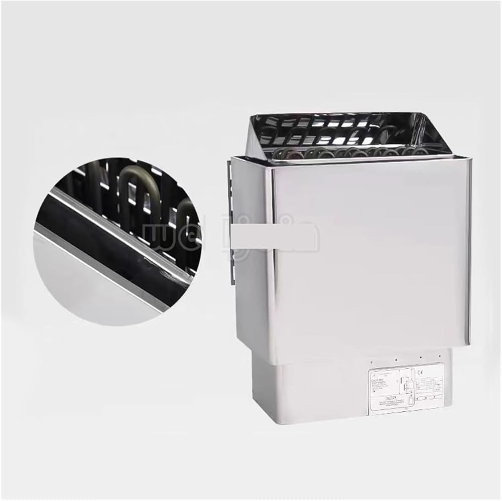 Calentador de sauna, acero inoxidable, pantalla digital, control interno y externo, uso doméstico y comercial, ideal para duchas domésticas