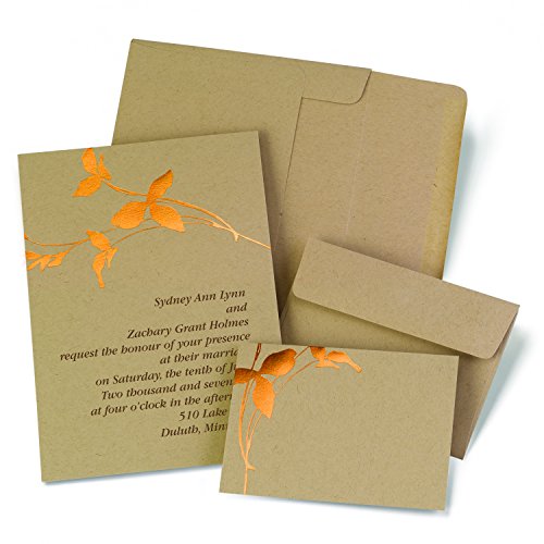 Hortense B. Hewitt 2140010 50 Count Copper Branches Invitation Kit