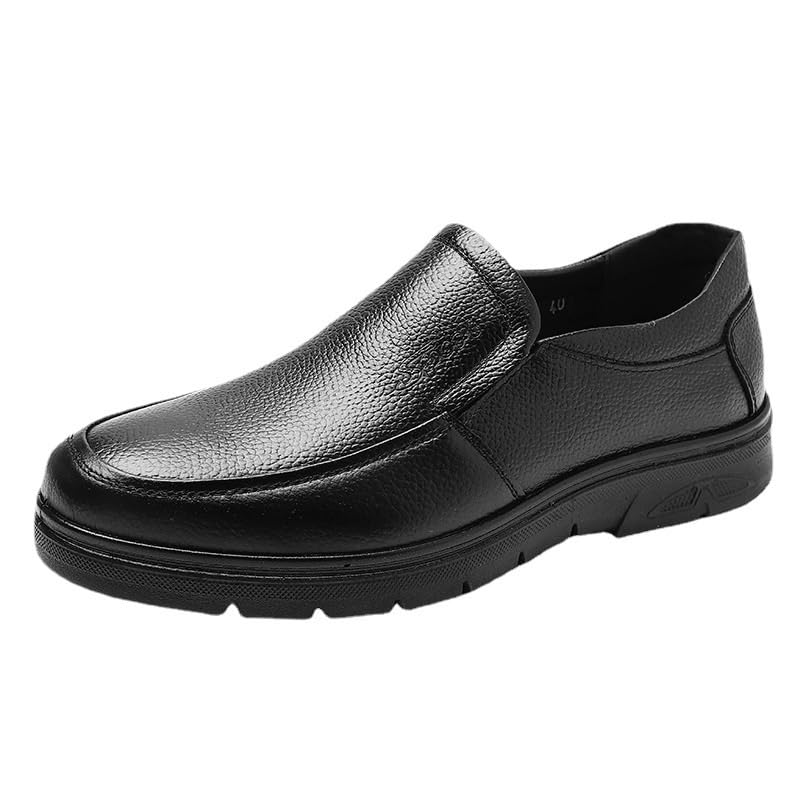 Men's Leather Casual Slip on Oxford Shoes Wedding Office Business Leather Shoes Men Classic Formal Dress Shoes