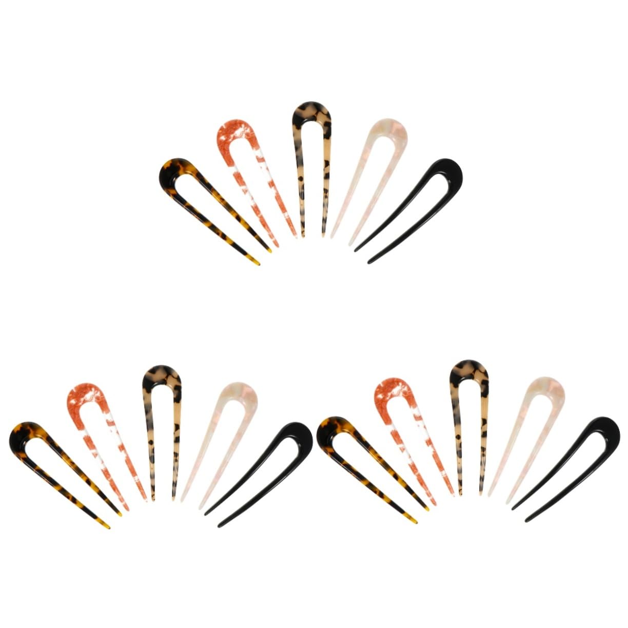 FRCOLOR 15piezas Pasadores Retro Para Mujer Horquillas u Acetato Accesorios Elegantes Para Peinados De Fiesta y Ocasiones Especiales