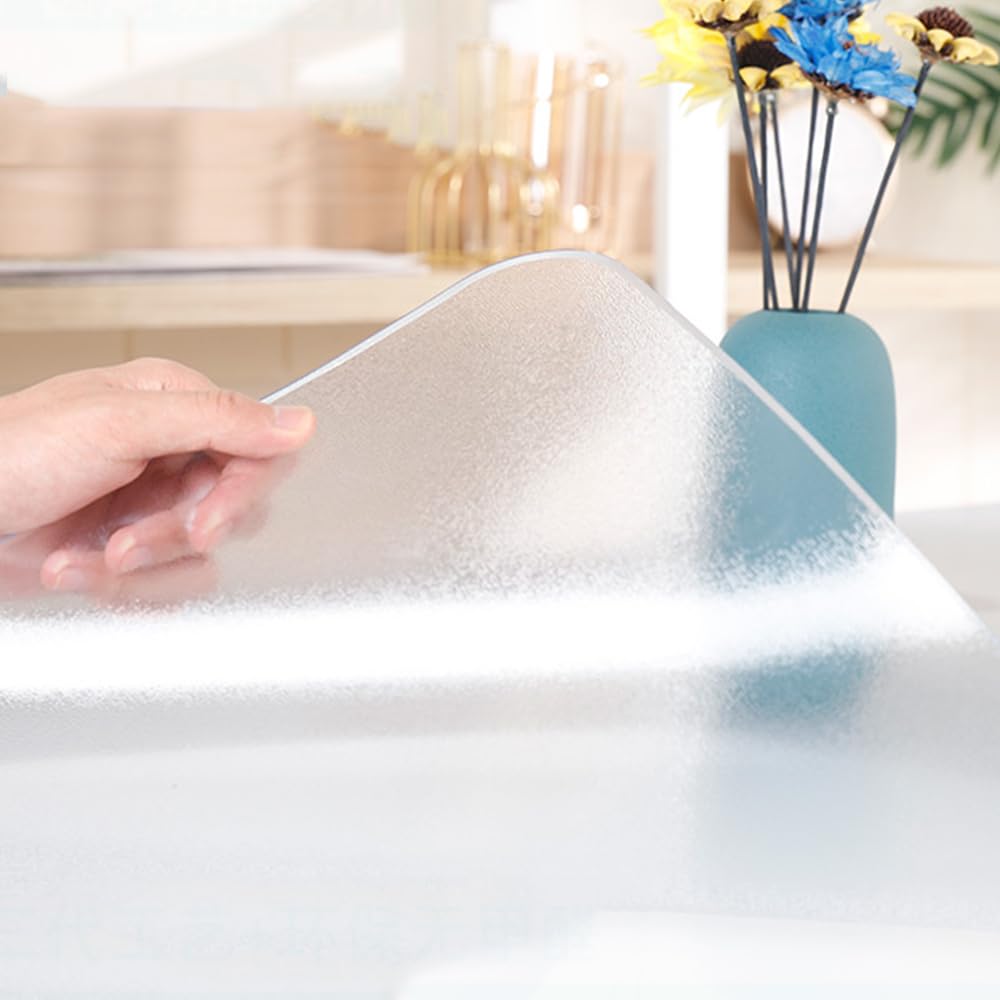 GENERIC 2Mm Thick Plastic Table Cover Rectangle,Frosted Table Cover Protector, PVC Frosted Table Protector, Clear Table Cover for Night Stand, Writing Desk,Dining Room Table,40X110cm