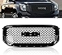 BoardRoad Front Upper Grille ABS Glossy Black Denali Style For 2015 2016 2017 2018 2019 2020 GMC Yukon / Yukon XL