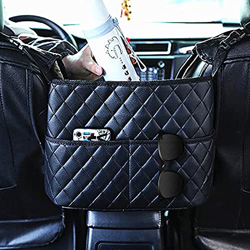 Filet de poche de voiture en cuir synthétique pour intérieur chic