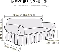 Vista 7 de NICEEC Paquete de fundas para sillón y funda de sofá de café
