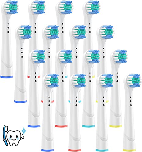 Brossette de Rechange Compatible pour Braun Oral b Têtes Brossettes de Rechange Têtes Brosse Embout Precision Floss Cross Action Clean Générique Sensitive...
