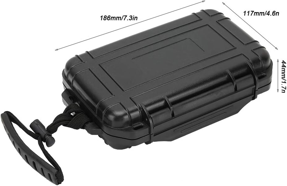 Box for Phone and Valuables Sealed Hard Plastic Case with Shockproof Sponge for Beach Diving Outdoor Use