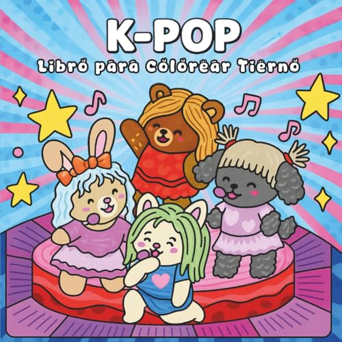  K-POP – Libro para Colorear Tierno: 30 páginas adorables inspiradas en el K-Pop para colorear y disfrutar