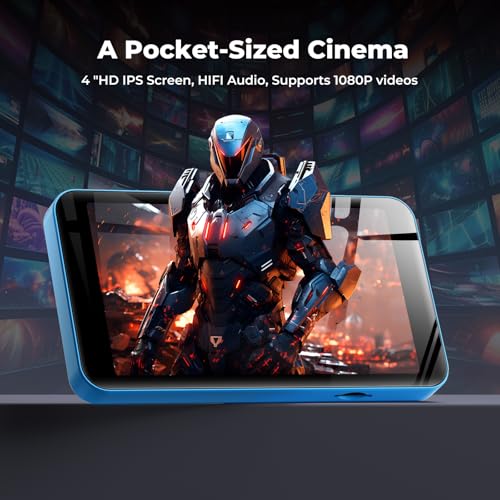 Image of 160GB innioasis G5 MP3 Player with Bluetooth and WiFi, MP3 Player with Spotify, Spotify Kids, Pandora, Play Store, Parental Manager App, Calm, 4 inch HD Full Touch Screen MP4 Music Player for Kids (Blue)