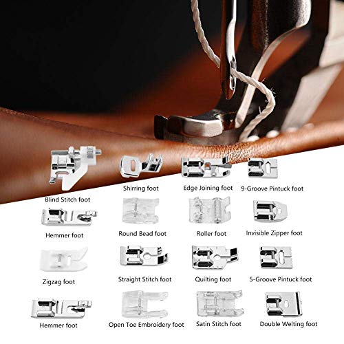 Set profesional de 16 pies para máquina de coser miniatura 2