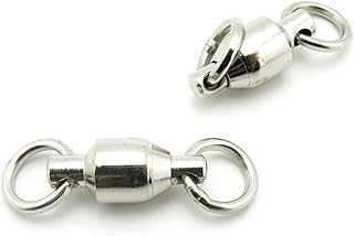 2x Test 100kg Swivel Fishing Tackle Fly Rings Coast Lock Snap Solid Ring Rolling Coastlock Sea Hooks Lures Ball Bearing FY002-07