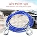 Heavy Duty Tow Cable for Vehicle Recovery Winch Strap Tow Rope Trailer Rope with Hook for Towing Car SUV All Weather Towing Strap