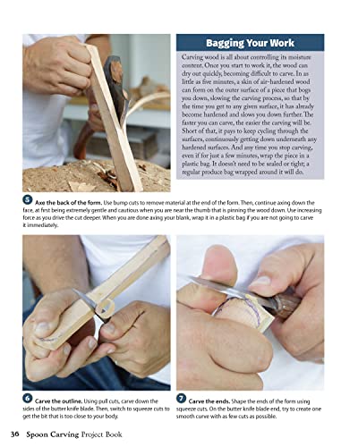 Image of Spoon Carving Project Book: 15 Simple Designs for the Kitchen (Fox Chapel Publishing) Skill-Building Woodcarving Projects for Beginner to Intermediate Carvers for Spoons, Scoops, Dippers, and More