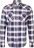 Manga larga Levi\'s Barstow Western Suona Plaid Camisa, Shona Dress Blues, S para Hombre