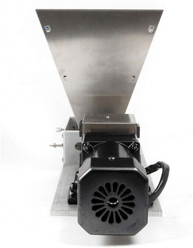 110V Electric Grain Mill Grain Grinder, 2 Roller Crusher Heavy Duty Malt Mill Homebrew Grain Crusher, Stainless Steel Barley Grinder for Grain Milling (US Plug)