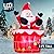 JOYIN 5 FT Tall Animated Christmas Inflatable Santa Outdoor Decorations, Christmas Blow Ups Santa Inflatable on Chimney for Yard, Blow Up Xmas Decor Outdoor with LEDs for Outside Lawn Garden Decor