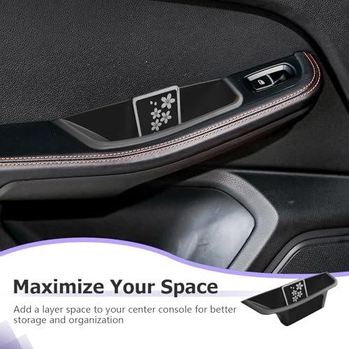 Image of LUWU Door Tray Organizer Compatible with 2015-2026 Porsche Macan S /T /GTS Accessories Center Console Organizer Armrest Console Storage Box Insert Tray ABS Material Black 4PCS (Not for Macan EV)