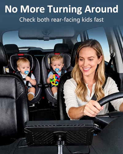 Image of 2-Kids Baby Car Camera for Seat: 6.9 Inch Ultrawide Display with Two Cameras Rear Facing - USB Powered Backseat Camera HD 1080P Easy to Install
