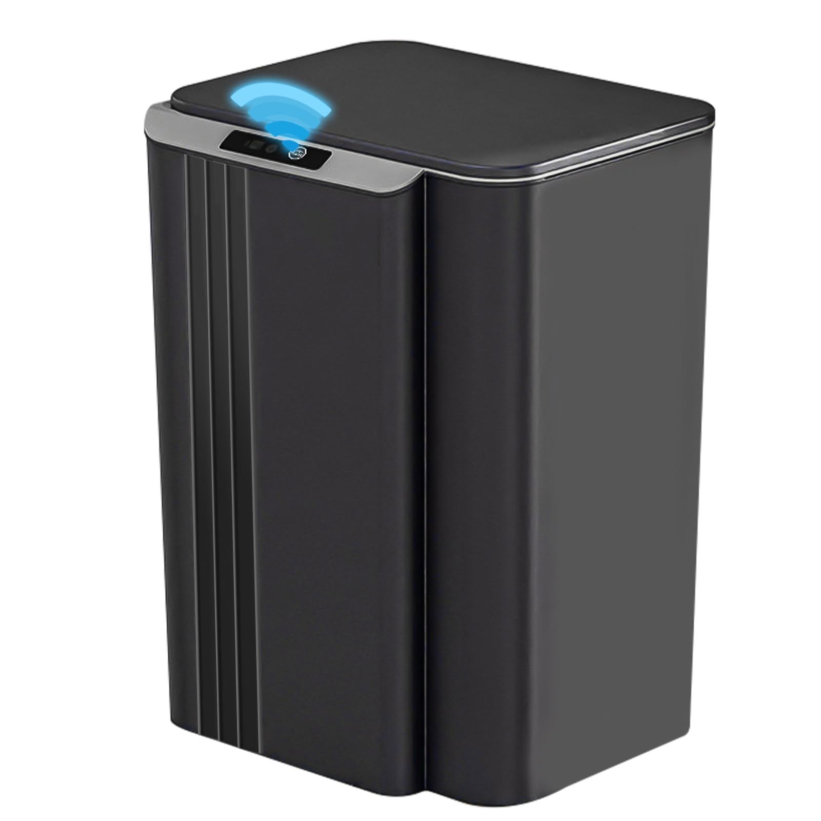 Smart Sensor Trash Can, 5.3 Gallon/20L Touchless Automatic Plastic with Lid Trash Can, for Kitchen, Office, Bedroom, Bathroom, Living Room Waste Bins (Grey)