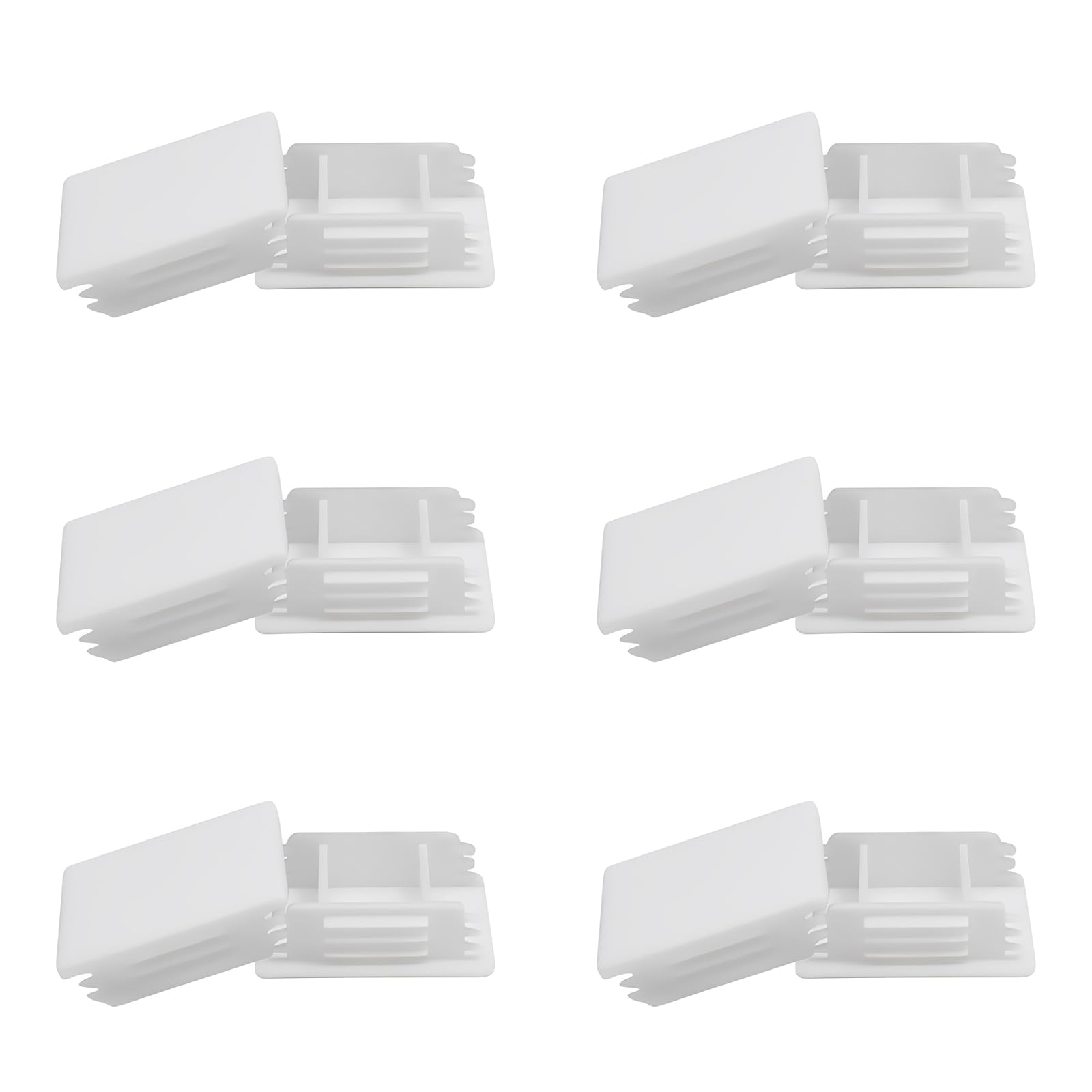 Tapones de plástico cuadrados jose2015 de 41 x 41 mm blancos para tubos y patas, 12 unidades
