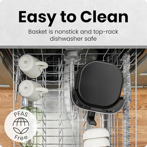 Image of CHEFMAN 2 Qt Mini Air Fryer - Digital Space-Saving Compact Air Fryer with Nonstick and Dishwasher Safe Basket, Quick & Easy Meals in Minutes, Features Digital Timer and Shake Reminder - Black
