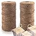 Natural Jute TwinePaper string or jute yarn2 Pack - Crafting Twine String for Craft Projects, Wrapping, Packing, Gardening and More - 656 Feet of 3ply Jute Rope to Use Around The House and Garden.