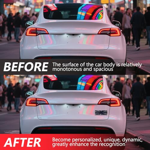 Image of Time Space Tunnel Emblem Sticker for Tesla Model 3 Y S X Cybertruck 2026 2025, Rear Trunk Sticker Decal Decorations