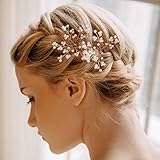 AW BRIDAL Wedding Hair Clip Pearl Hair Pins Bridal Barrette Hair Piece for Wedding Hair Accessories...