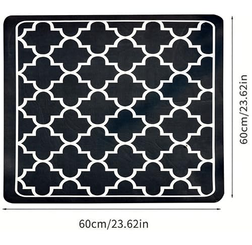 Image of Homecloud Non-Slip Washing Machine Mat - Durable Waterproof Protective Cover for Washer & Dryer, Dust-Resistant Mat Ideal for Laundry Room & Kitchen Appliances (Black)
