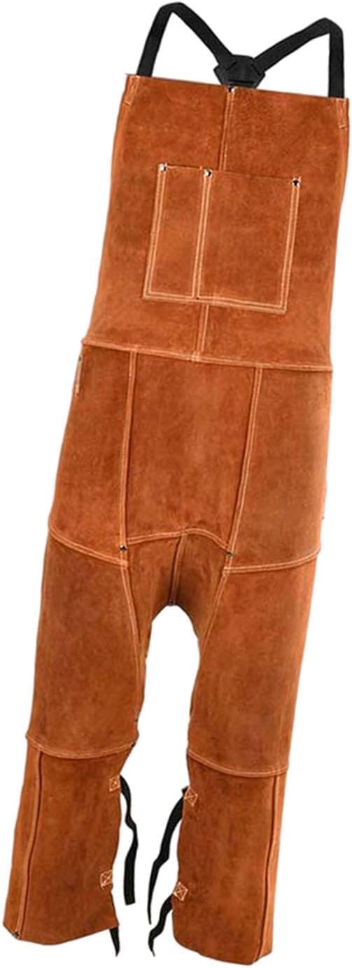 Split Leg Pottery Apron Work Apron Washable Adjustable Bib Tool Apron Brown 51.97inch x 24.02inch