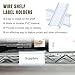 Lenink 30Pcs Wire Shelf Label Holders,Plastic Wire Rack Label Holder,Compatible with Metro 1-1/4in Shelves,Label Area 3in Lx1.25in H (Label Paper Insert Included)