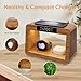 Bamboo Wireless Charging Station, 3 in 1 Charging Station with Light & Clock for Samsung & Android Phone, Wireless Phone Charger Station Only for Samsung Watch
